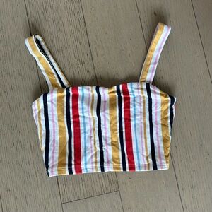 colorful striped crop top
brand forever21
size small
good condition